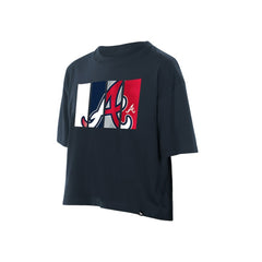 MLB Atlanta Braves New Era Women's Boxy Foil Logo T-Shirt