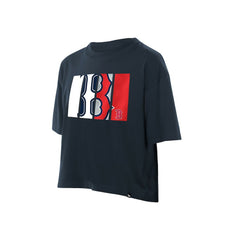 MLB Boston Red Sox New Era Women's Boxy Foil Logo T-Shirt