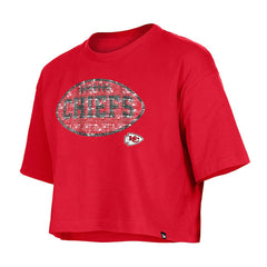 Girl's Flip Sequin Boxy T-Shirt - Kansas City Chiefs