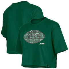 Girl's Flip Sequin Boxy T-Shirt - New York Jets