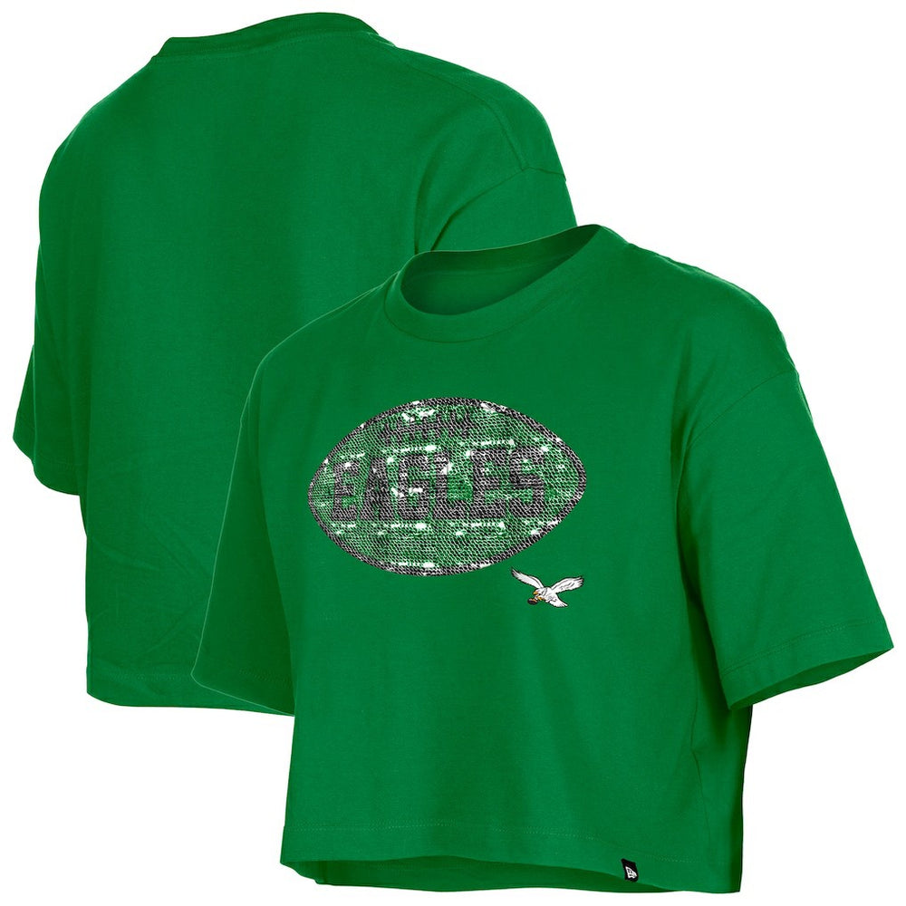 Girl's Flip Sequin Boxy T-Shirt - Philadelphia Eagles