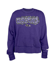 Girl's Flip Sequin Sweatshirt - Baltimore Ravens