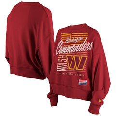Women's Oversized Throwback Mineral Wash Crew Neck Sweatshirt - Washington Commanders