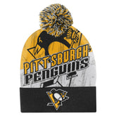 NHL Black Pittsburgh Penguins Outerstuff Youth New Edge Cuffed Knit Hat with Pom