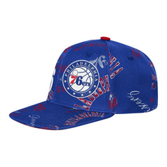 NBA Philadelphia 76ers Outerstuff Youth Street Hooper Allover Print Snapback Hat