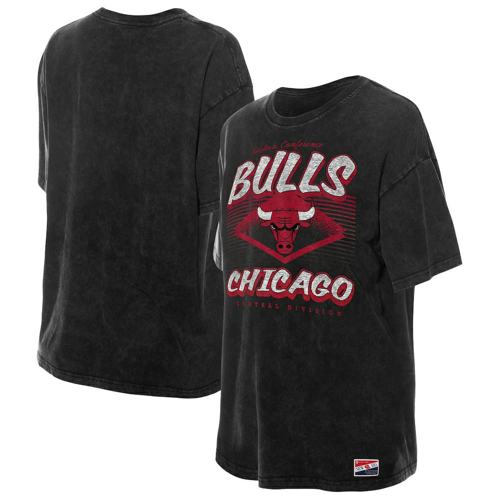 NBA Chicago Bulls Women's Throwback Mineral Wash Oversized T-Shirt sale