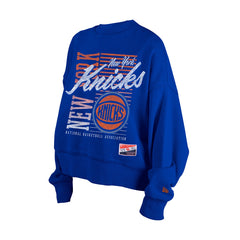 NBA New York Knicks Women's Boxy Throwback Mineral Wash Sweatshirt