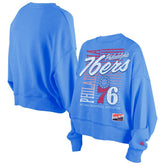 NBA Philadelphia 76ers Women's Boxy Throwback Mineral Wash Sweatshirt