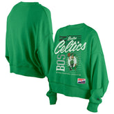 NBA Boston Celtics Women's Boxy Throwback Mineral Wash Sweatshirt
