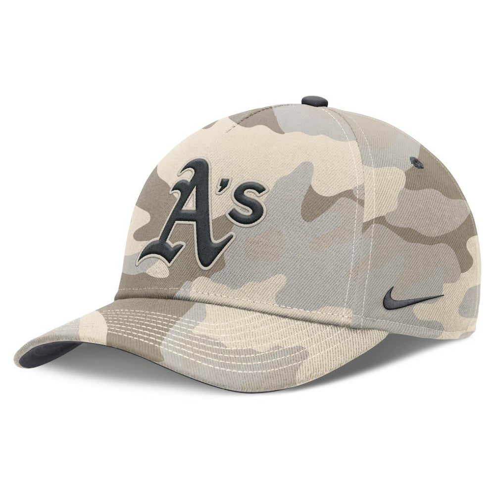 MLB Athletics Nike Camo Pack Rise Adjustable Hat