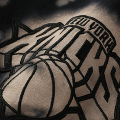 NBA New York Knicks Injection Bleached Out Raw Edge Oversized T-Shirt