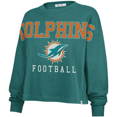 '47 Women's Outreach City Oversized Long Sleeve T-Shirt - Miami Dolphins