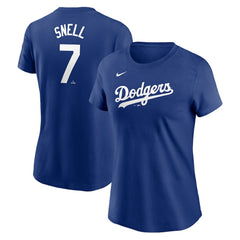 MLB Blake Snell Los Angeles Dodgers Nike Women's Cooperstown Collection Fuse Name & Number T-Shirt
