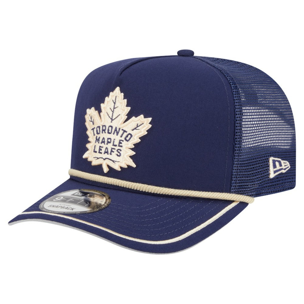 NHL Blue Toronto Maple Leafs New Era Vintage Team Rope A-Frame 9FIFTY Snapback Hat