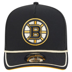 NHL Black Boston Bruins New Era Vintage Team Rope A-Frame 9FIFTY Snapback Hat