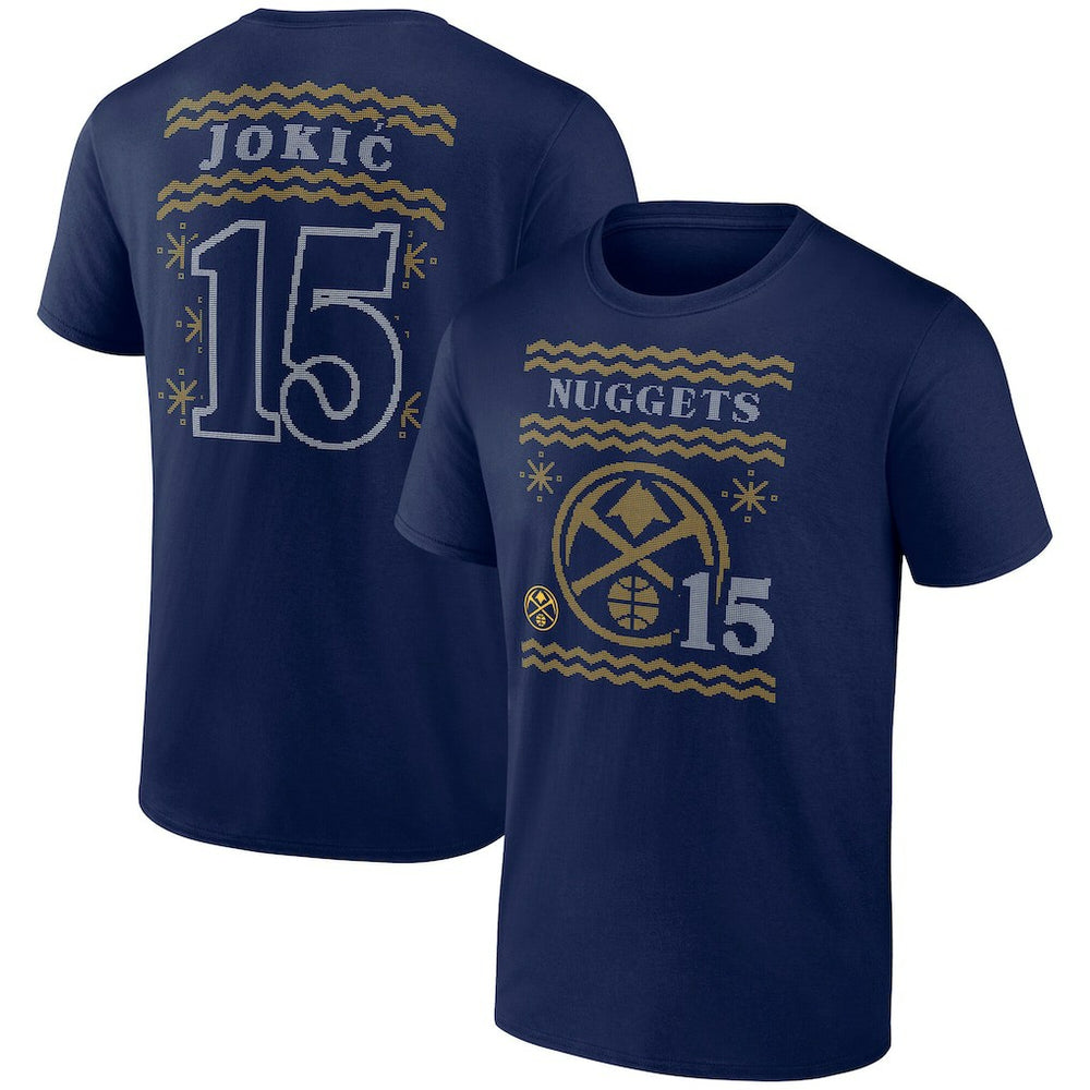 NBA Nikola Jokic Denver Nuggets Ugly Sweater Name & Number T-Shirt sale