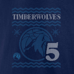 NBA Anthony Edwards Minnesota Timberwolves Ugly Sweater Name & Number T-Shirt
