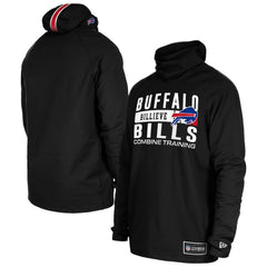 Functional Fandom Balaclava Helmet Stripe Tri-Blend Hoodie - Buffalo Bills