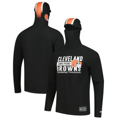 Functional Fandom Balaclava Helmet Stripe Tri-Blend Hoodie - Cleveland Browns