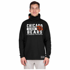 Functional Fandom Balaclava Helmet Stripe Tri-Blend Hoodie - Chicago Bears