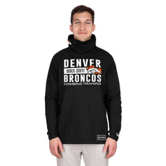 Functional Fandom Balaclava Helmet Stripe Tri-Blend Hoodie - Denver Broncos