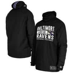 Functional Fandom Balaclava Helmet Stripe Tri-Blend Hoodie - Baltimore Ravens