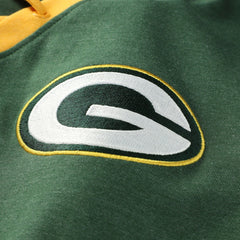 Women's Plus Size Throwback Lace-Up Long Sleeve T-Shirt - Green Bay Packers