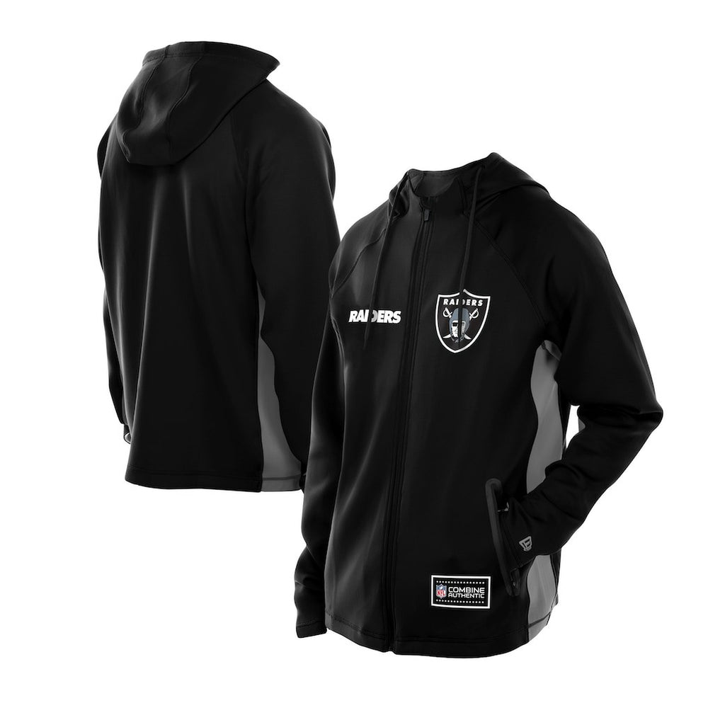 Combine Authentic Raglan Scuba Full-Zip Hoodie - Las Vegas Raiders