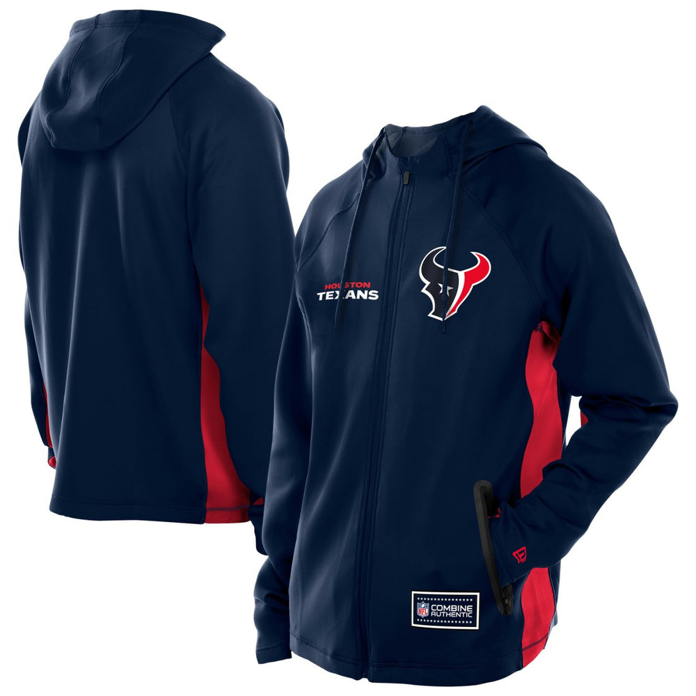 Combine Authentic Raglan Scuba Full-Zip Hoodie - Houston Texans