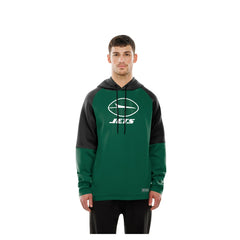 Combine Authentic Color Block Raglan Pullover Hoodie - New York Jets