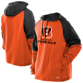 Combine Authentic Color Block Raglan Pullover Hoodie - Cincinnati Bengals