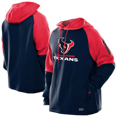 Combine Authentic Color Block Raglan Pullover Hoodie - Houston Texans