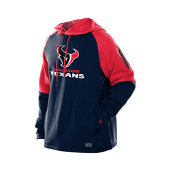 Combine Authentic Color Block Raglan Pullover Hoodie - Houston Texans