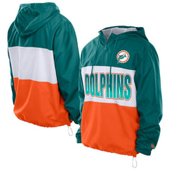 Ripstop Quarter-Zip Hooded Windbreaker - Miami Dolphins