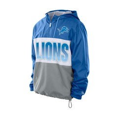 Ripstop Quarter-Zip Hooded Windbreaker - Detroit Lions