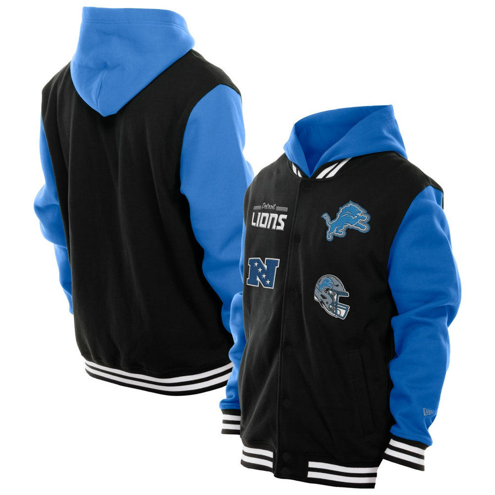 Full-Snap Fleece Hoodie Jacket - Detroit Lions
