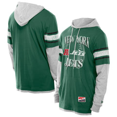 Twofer Layered Long Sleeve Hoodie T-Shirt - New York Jets