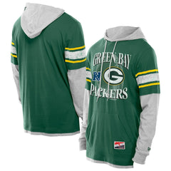 Twofer Layered Long Sleeve Hoodie T-Shirt - Green Bay Packers