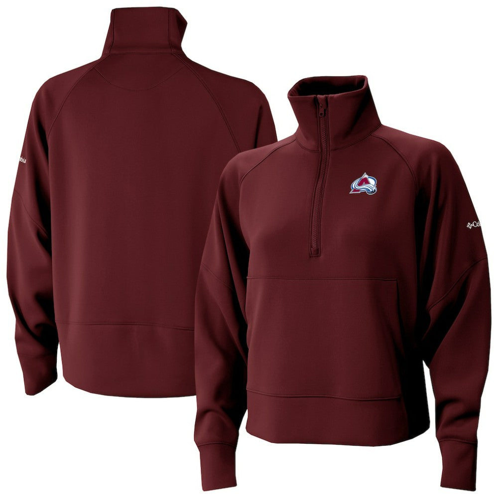 NHL Maroon Colorado Avalanche Columbia Women's Wickhams Hills Raglan Omni-Wick Half-Zip Pullover