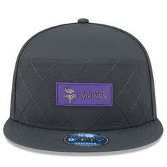 2025 Sideline Cold Weather Split Panel 9FIFTY Snapback Hat - Minnesota Vikings