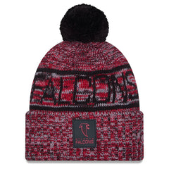 2025 Sideline Cold Weather Cuffed Knit Hat with Pom - Atlanta Falcons