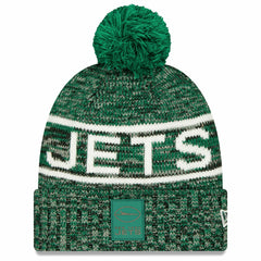 2025 Sideline Cold Weather Cuffed Knit Hat with Pom - New York Jets
