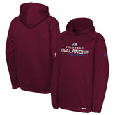 NHL Burgundy Colorado Avalanche Fanatics Youth Authentic Pro Rink Raglan Hoodie