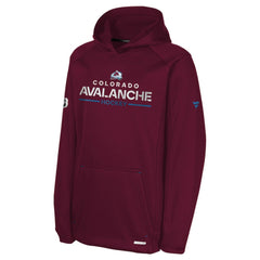 NHL Burgundy Colorado Avalanche Fanatics Youth Authentic Pro Rink Raglan Hoodie