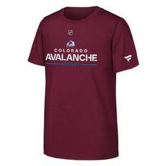 NHL Burgundy Colorado Avalanche Fanatics Youth Authentic Pro Wordmark T-Shirt