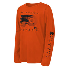 NHL Orange Philadelphia Flyers Outerstuff Youth Seize the Win Long Sleeve T-Shirt