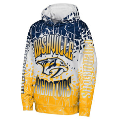 NHL Navy Nashville Predators Outerstuff Youth Frozen Frenzy Hoodie