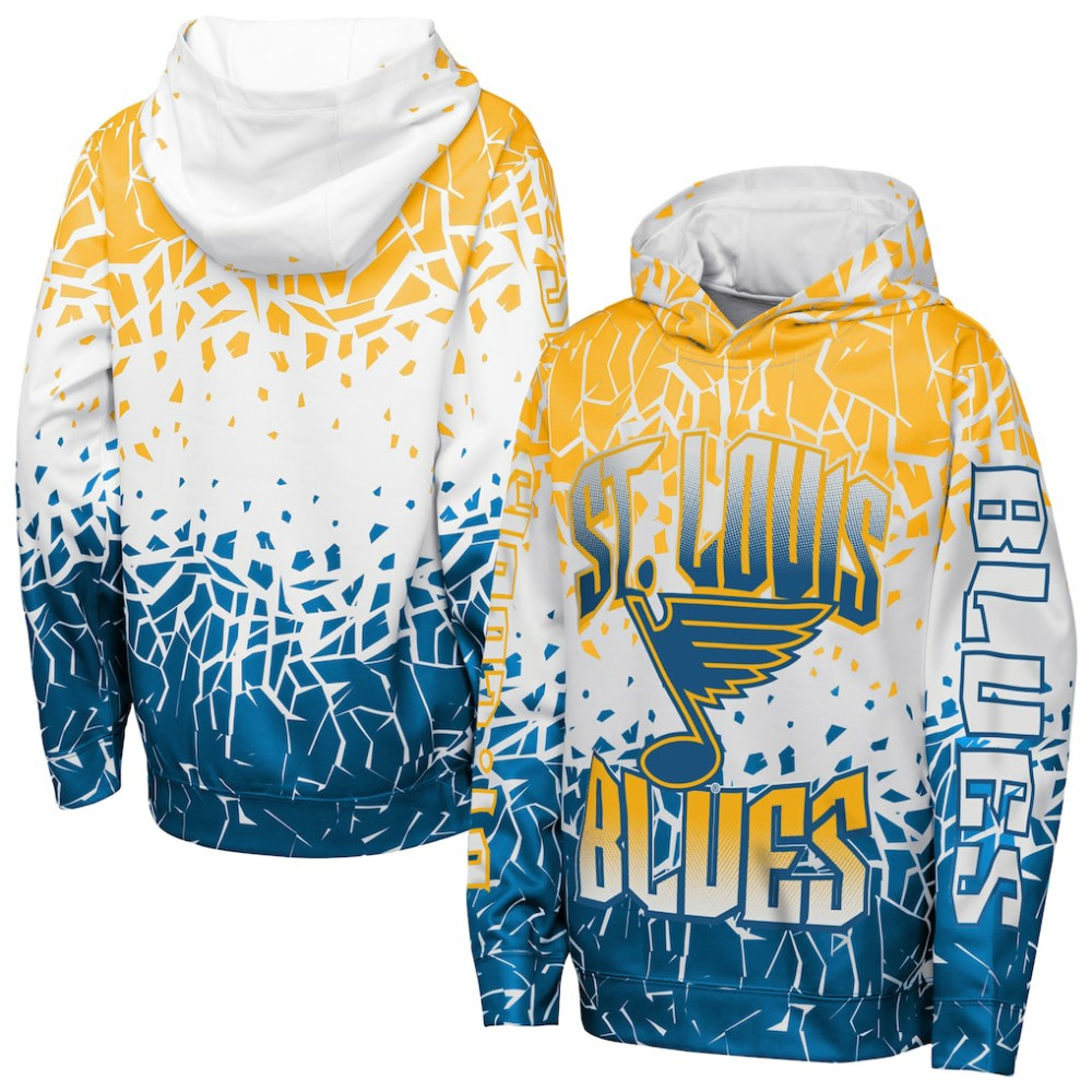 NHL Gold St. Louis Blues Outerstuff Youth Frozen Frenzy Hoodie