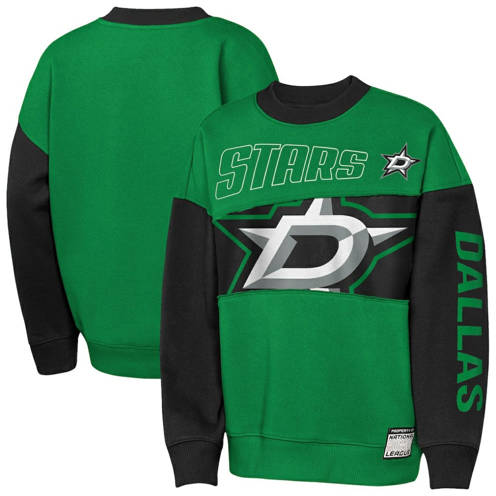 NHL Kelly Green/Black Dallas Stars Outerstuff Youth Impact Player Sweatshirt