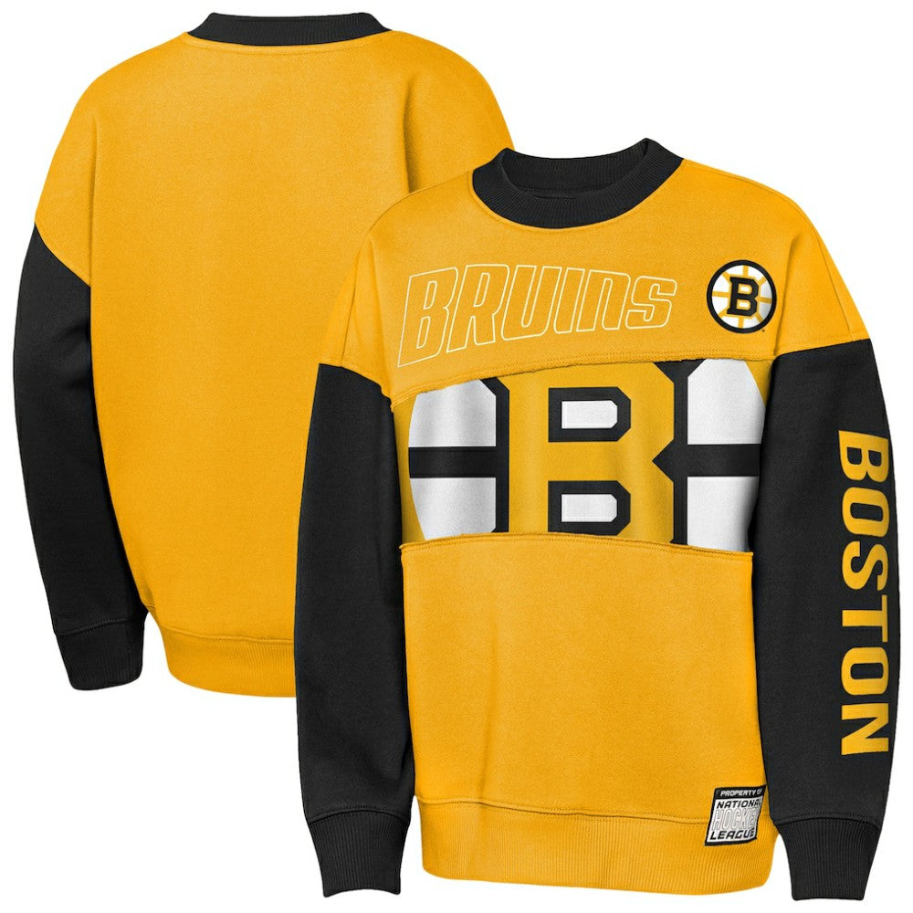NHL Gold/Black Boston Bruins Outerstuff Youth Impact Player Sweatshirt